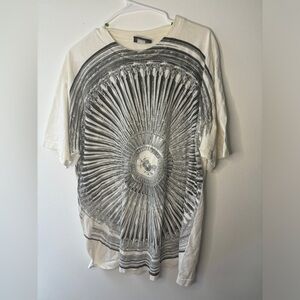 White and black graphic tee